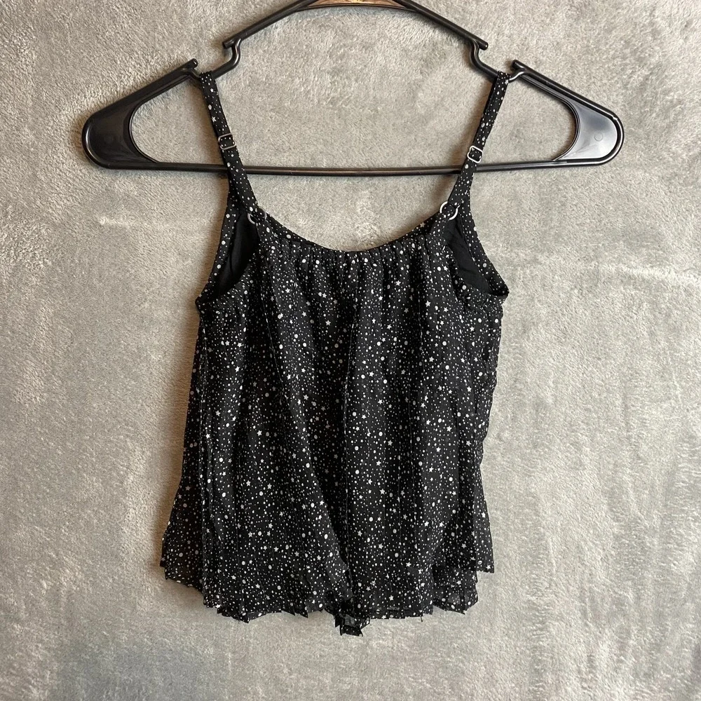 Abercrombie Kids 7/8 Black Polka Dot Sleeveless Camisole
